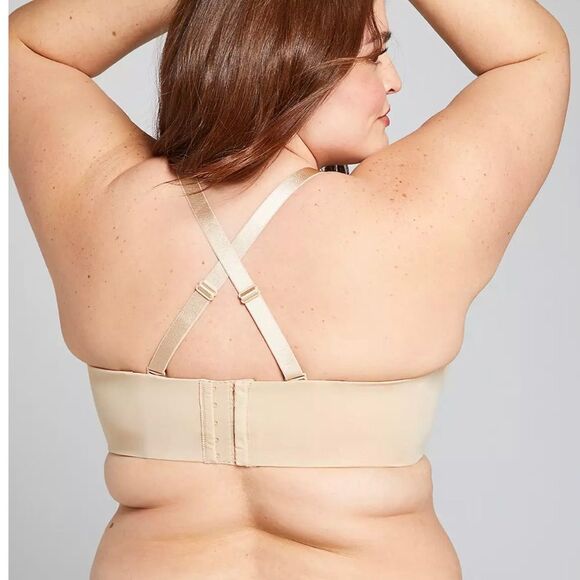 Cacique Lightly Lined Multi-Way Strapless Bra Nude 46DDD - Picture 3 of 11